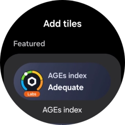 Press the required widget to add it. Press the required widget to add it.