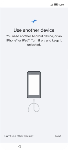 Press Can't use other device?. Press Can't use other device?.