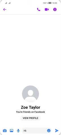 Write the required message and press the send icon. Write the required message and press the send icon.