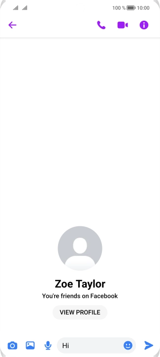 Write the required message and press the send icon. Write the required message and press the send icon.