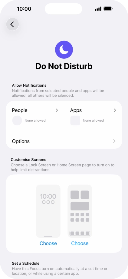 Press People and follow the instructions on the screen to select which contacts you would like to receive calls and notifications from when Do Not Disturb is turned on. Press People and follow the instructions on the screen to select which contacts you would like to receive calls and notifications from when Do Not Disturb is turned on.