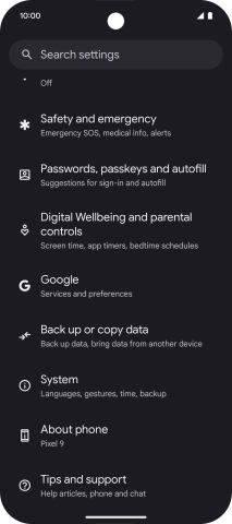 Press About phone. Press About phone.