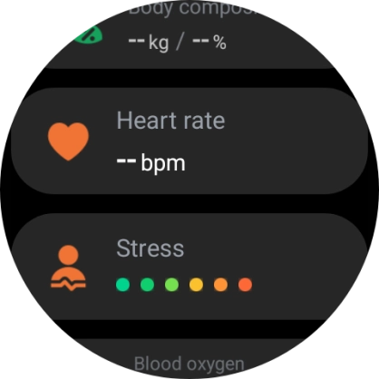 Press Heart rate. Press Heart rate.