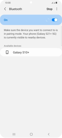 Press the required Bluetooth device and follow the instructions on the screen to pair the device with your phone. Press the required Bluetooth device and follow the instructions on the screen to pair the device with your phone.