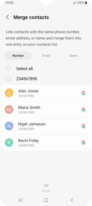 Press the field next to the required number. Press the field next to the required number.