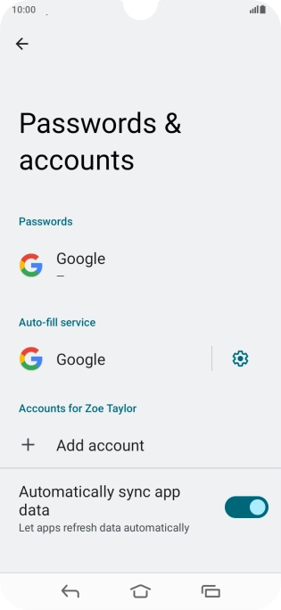 Press Add account. Press Add account.
