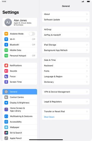 Press iPad Storage.