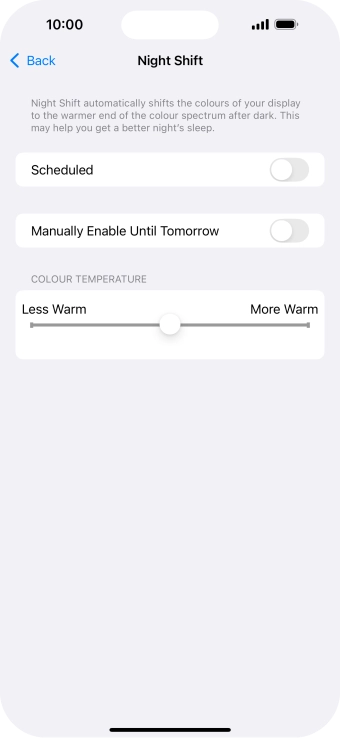 Press the indicator next to 
