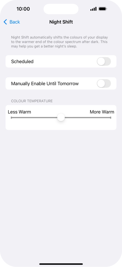 Press the indicator next to 