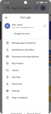 Press Manage apps and device. Press Manage apps and device.