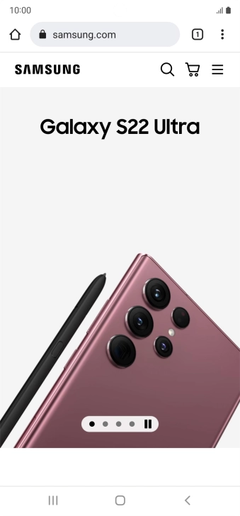 Press the menu icon.