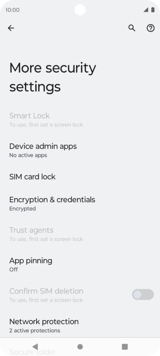 Press SIM card lock. Press SIM card lock.