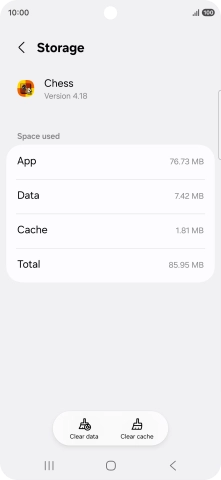Press Clear cache.