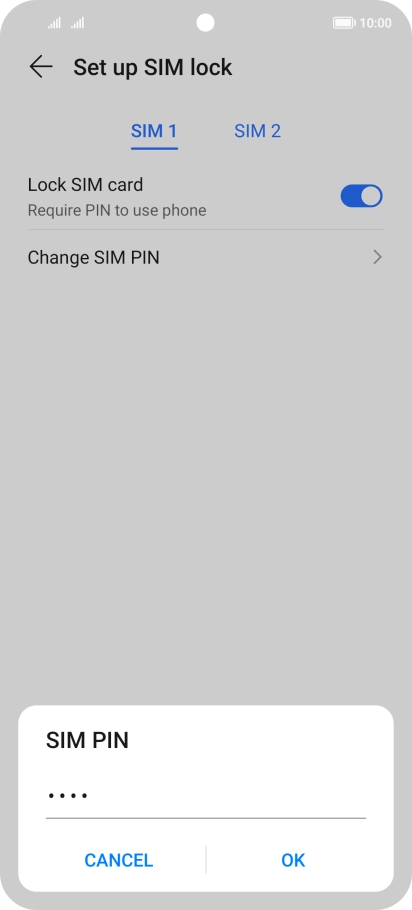 Key in your current PIN and press OK. Key in your current PIN and press OK.