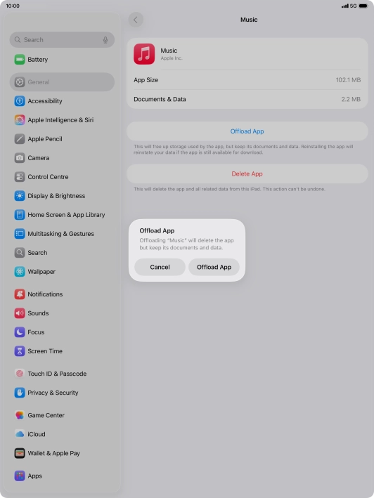Press Offload App.