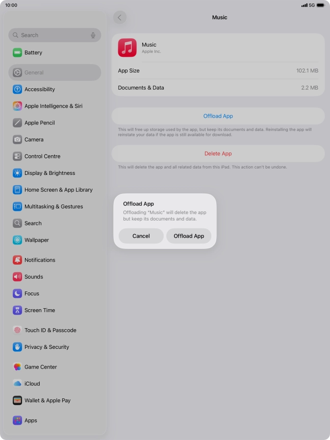 Press Offload App.