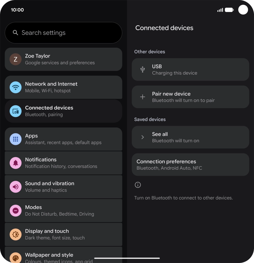Press Connection preferences.