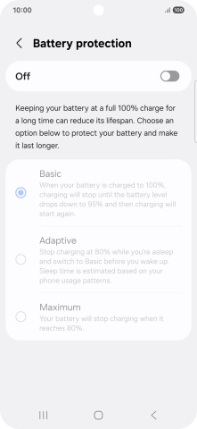 Press the indicator to turn the function on or off.