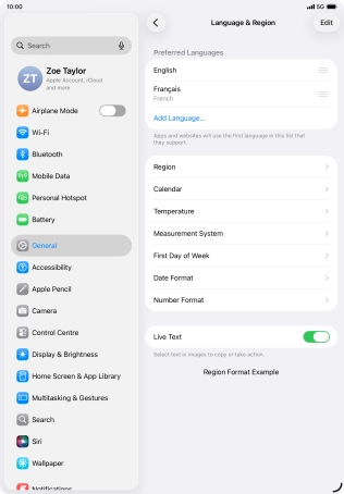 To subsequently select another language as the default language, press the move icon next to the required language and drag it to the top of the list. To subsequently select another language as the default language, press the move icon next to the required language and drag it to the top of the list.