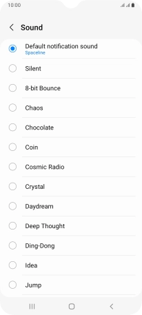 Press the required message tone to hear it. Press the required message tone to hear it.
