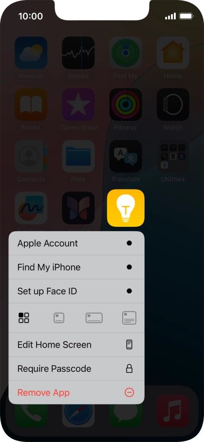 Press Remove App. Press Remove App.