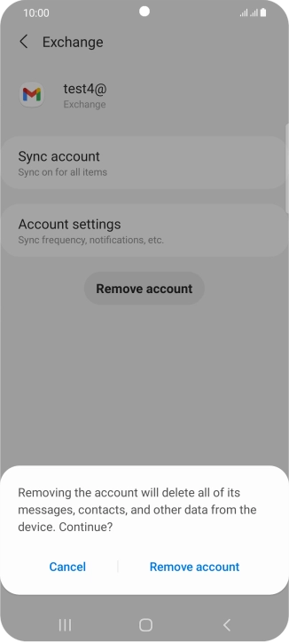 Press Remove account.