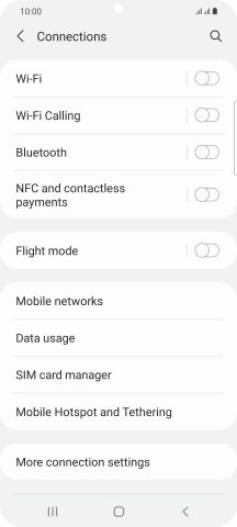 Press Data usage.
