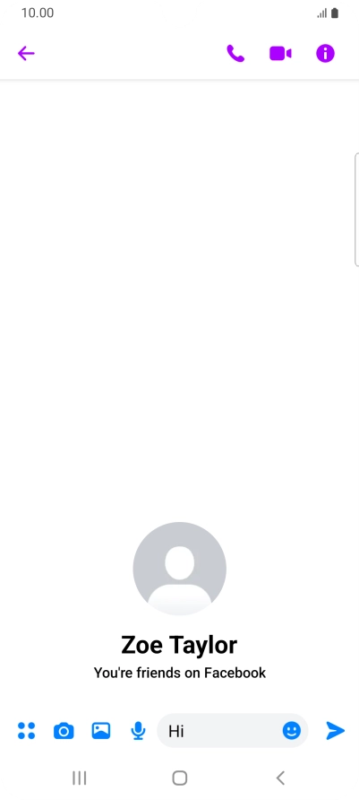 Write the required message and press the send icon. Write the required message and press the send icon.