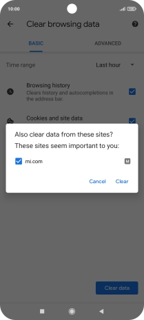 Press Clear. Press Clear.