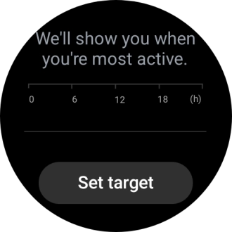 Press Set target. Press Set target.