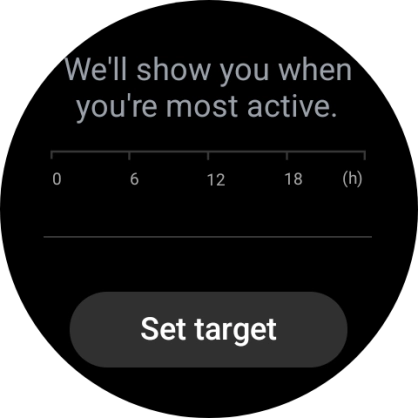 Press Set target. Press Set target.