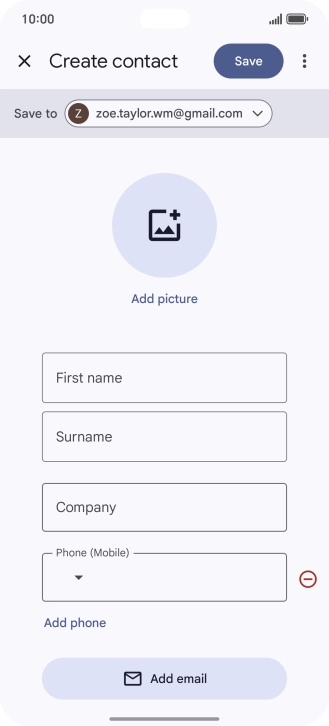 Press the address book drop down list. Press the address book drop down list.