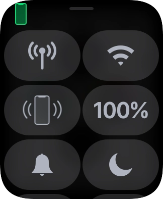 Press the battery percentage.
