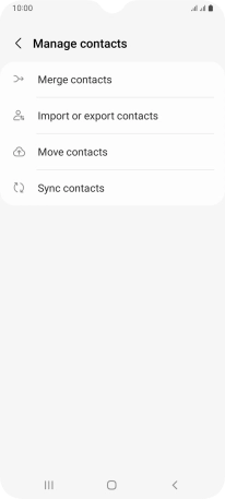 Press Import or export contacts.