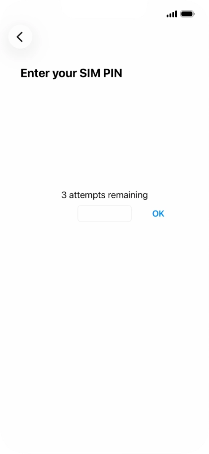 If your SIM is locked, key in your PIN and press OK. If your SIM is locked, key in your PIN and press OK.
