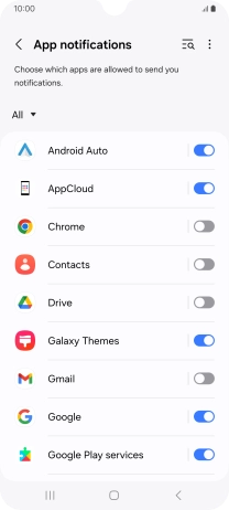 Press the drop down list.