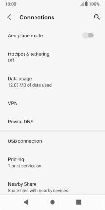 Press Data usage. Press Data usage.