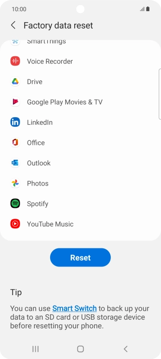 Press Reset.