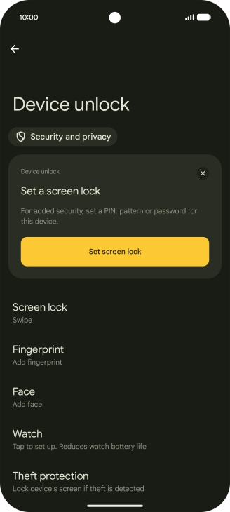 Press Fingerprint.