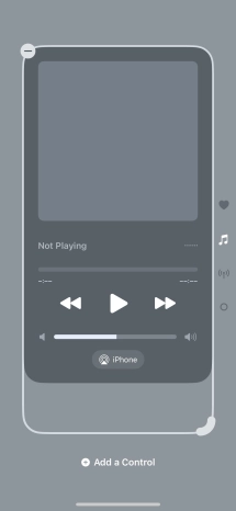 Press the remove icon on the required Control Centre page to remove it from Control Centre.