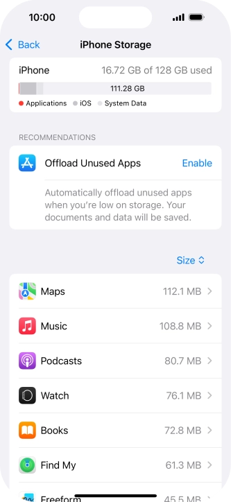 Press the required app. Press the required app.