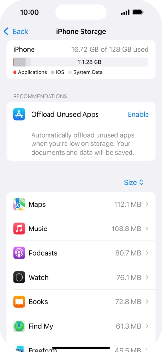 Press the required app. Press the required app.