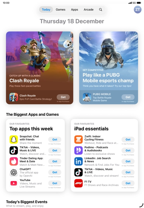 Press the search icon. Press the search icon.