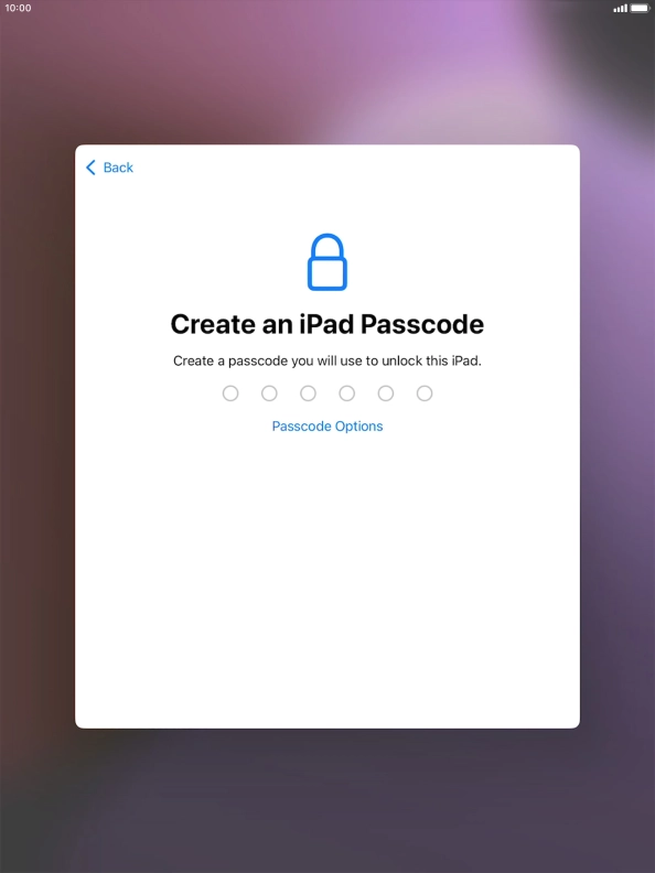 Press Passcode Options. Press Passcode Options.