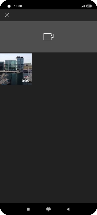 Press the required video clip. Press the required video clip.