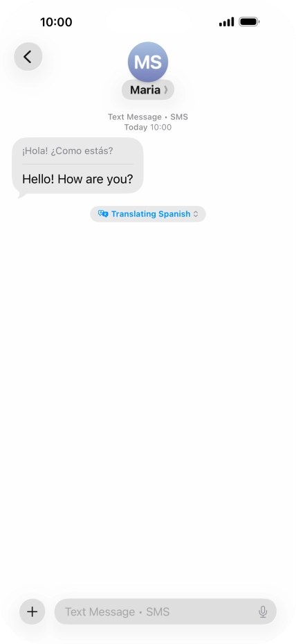 Press Translating ‹language› and follow the instructions on the screen to select language display or exit Live Translation. Press Translating ‹language› and follow the instructions on the screen to select language display or exit Live Translation.