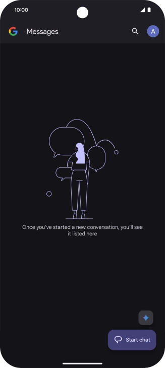 Press the profile icon.