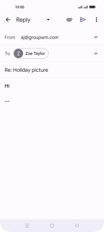 Press the send icon.