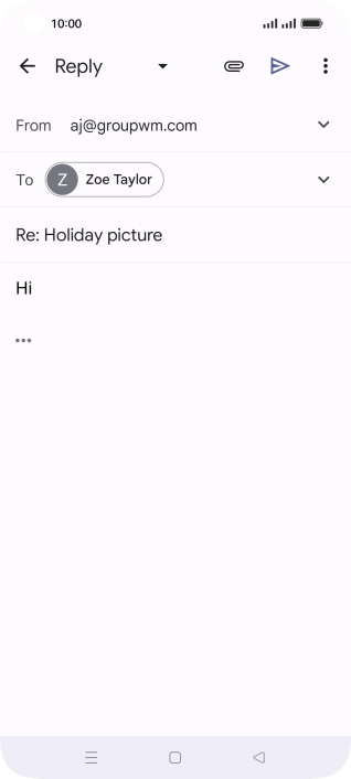 Press the send icon.