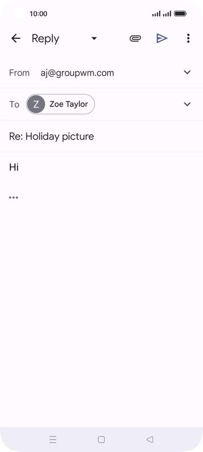 Press the send icon.